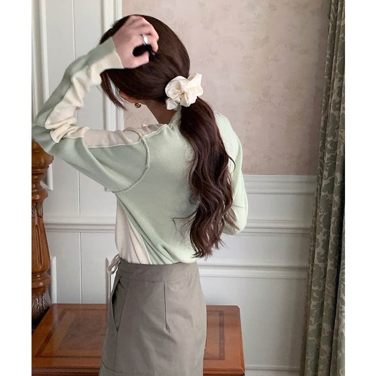 バイカラーアウトリンキングカーデイガン 25062 バイカラーカーデイガン | ARGO TOKYO | 詳細画像14 