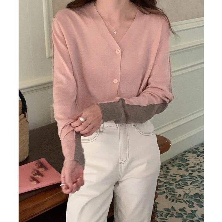 バイカラーアウトリンキングカーデイガン 25062 バイカラーカーデイガン | ARGO TOKYO | 詳細画像19 