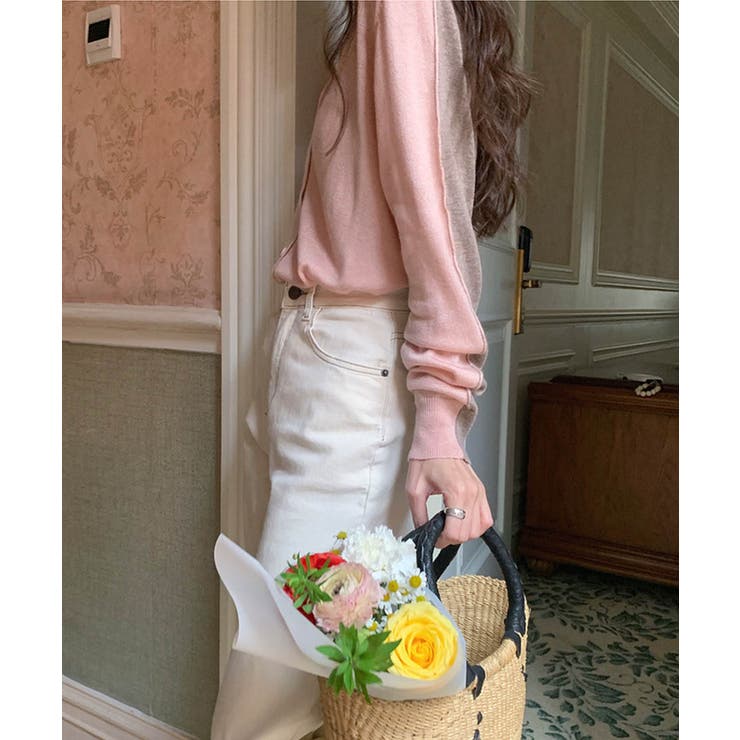 バイカラーアウトリンキングカーデイガン 25062 バイカラーカーデイガン | ARGO TOKYO | 詳細画像24 