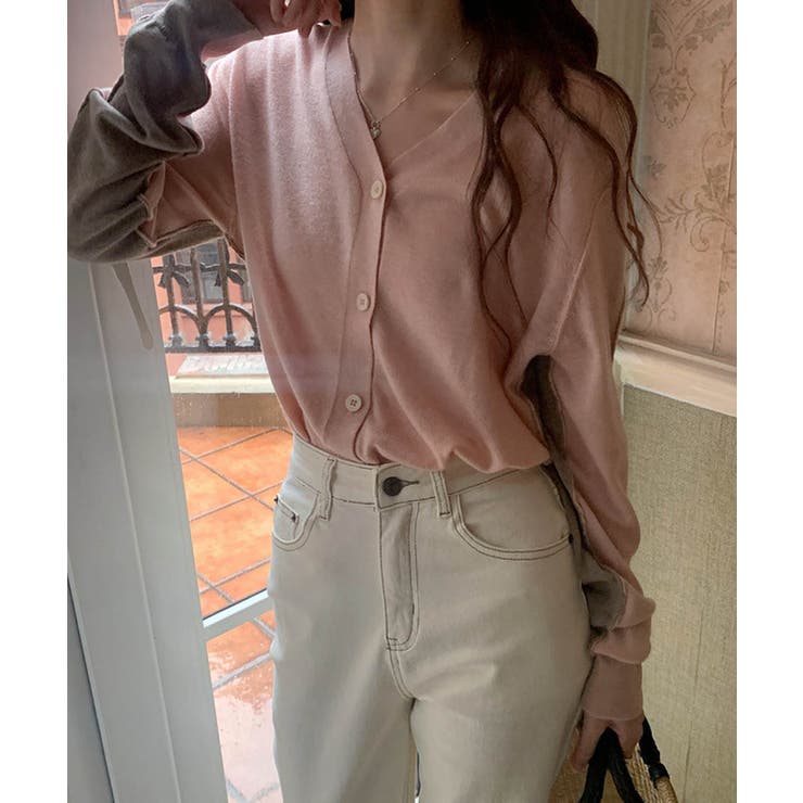 バイカラーアウトリンキングカーデイガン 25062 バイカラーカーデイガン | ARGO TOKYO | 詳細画像26 