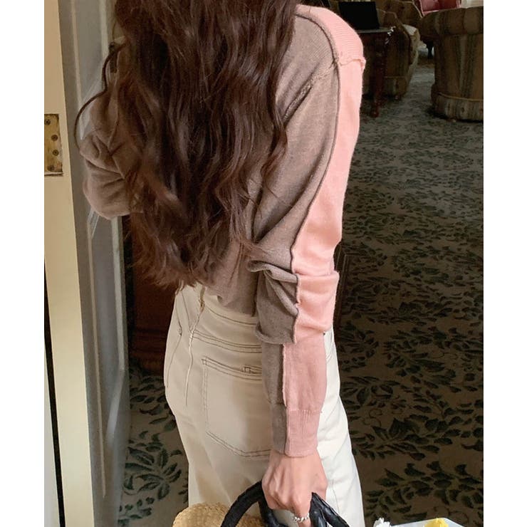 バイカラーアウトリンキングカーデイガン 25062 バイカラーカーデイガン | ARGO TOKYO | 詳細画像27 