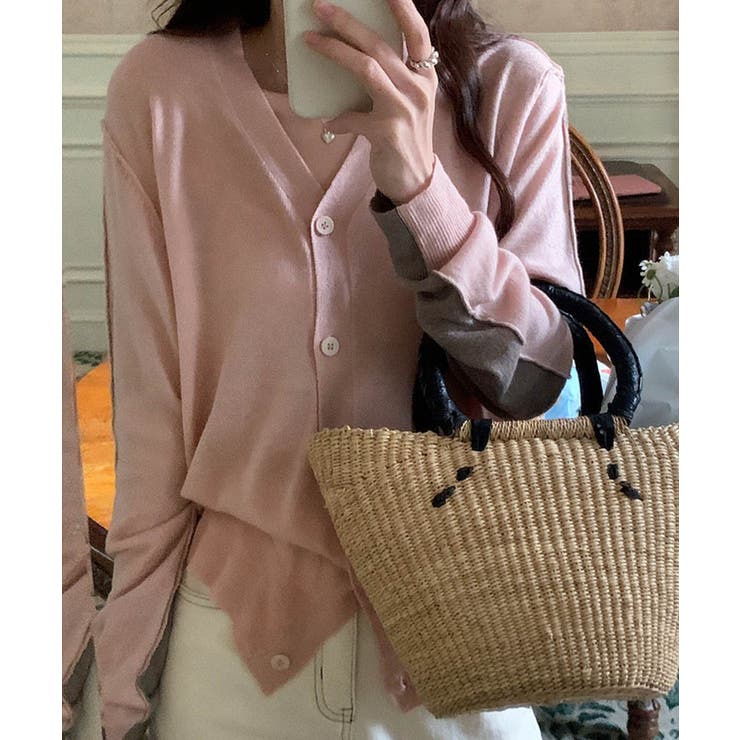 バイカラーアウトリンキングカーデイガン 25062 バイカラーカーデイガン | ARGO TOKYO | 詳細画像29 