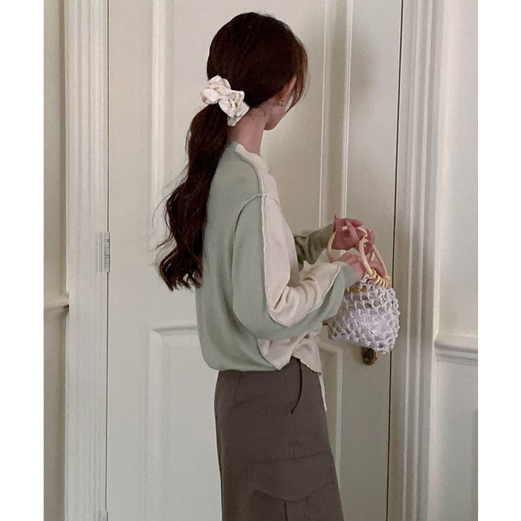 バイカラーアウトリンキングカーデイガン 25062 バイカラーカーデイガン | ARGO TOKYO | 詳細画像5 