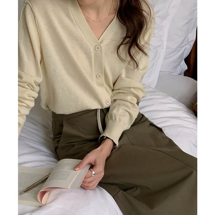 バイカラーアウトリンキングカーデイガン 25062 バイカラーカーデイガン | ARGO TOKYO | 詳細画像9 