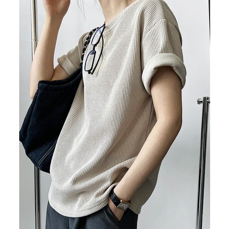 グレージュ | Rib Knit Crew | ARGO TOKYO