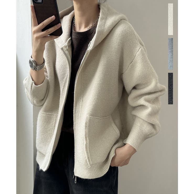 アイボリー | Double Fastner Knit | ARGO TOKYO