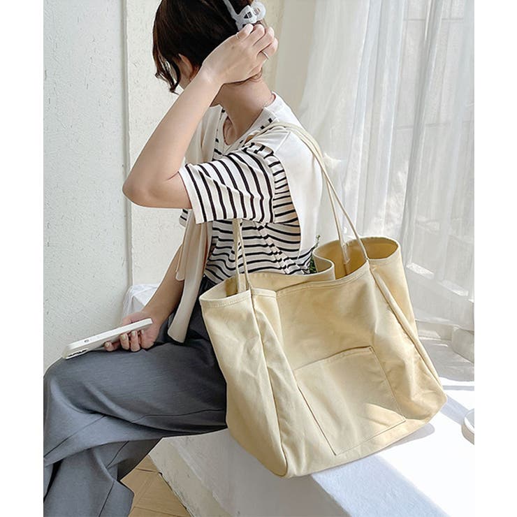 トートバッグ キャンバス大容量Cotton Big Tote Bag[品番：ARGW0004759