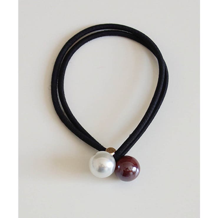 ブラック | 配色パールマルチヘアゴム 26163 パールヘアゴム | ARGO TOKYO