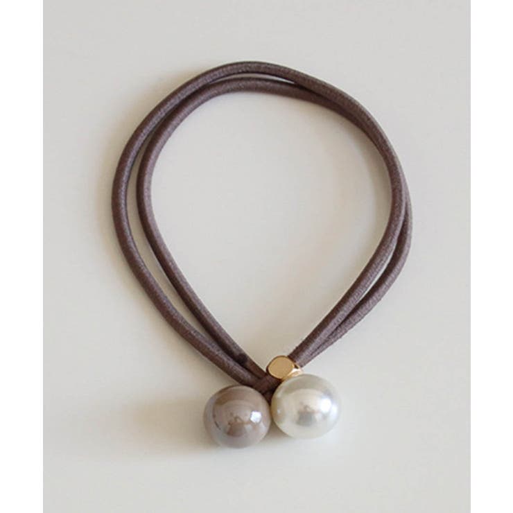 ブラウン | 配色パールマルチヘアゴム 26163 パールヘアゴム | ARGO TOKYO