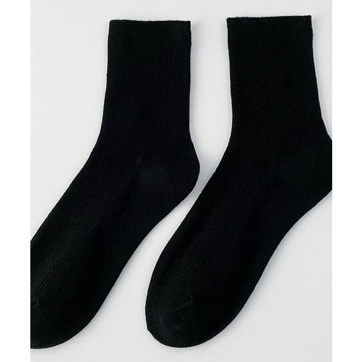 ブラック | 靴下 レディース カラバリリブソックス | ARGO TOKYO
