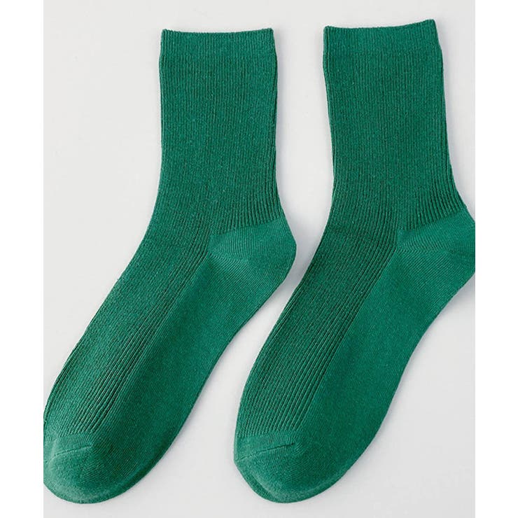 モスグリーン(NEW) | 靴下 レディース カラバリリブソックス | ARGO TOKYO