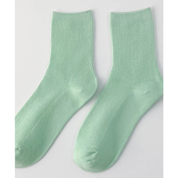 ミントグリーン(NEW) | 靴下 レディース カラバリリブソックス | ARGO TOKYO