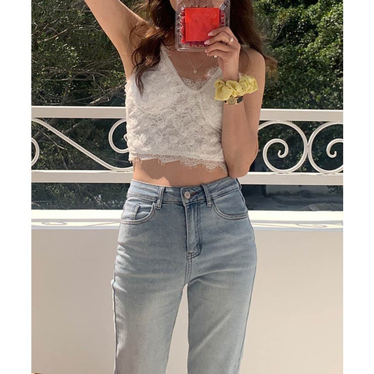 ホワイト | チュールレースぶらつきキャミソール 27057 チュールレース | ARGO TOKYO