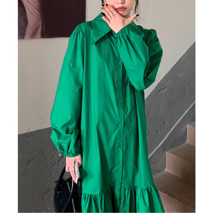 韓国ファッションレディース夏服ビッグカラーマーメイドワンピース シャツワンピース… | ARGO TOKYO | 詳細画像6 