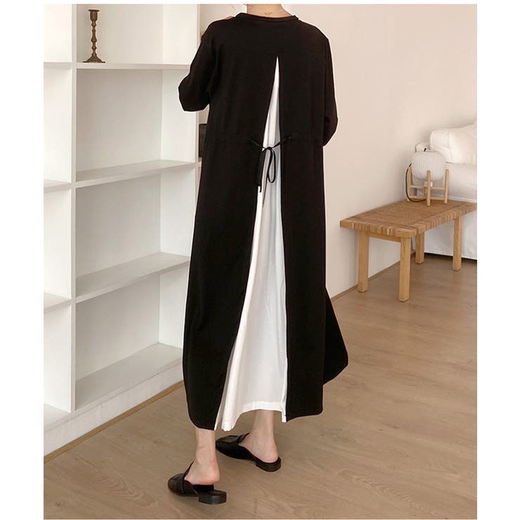 バックシアーポーチワンピース韓国ファッションレディース春夏服 | ARGO TOKYO | 詳細画像2 