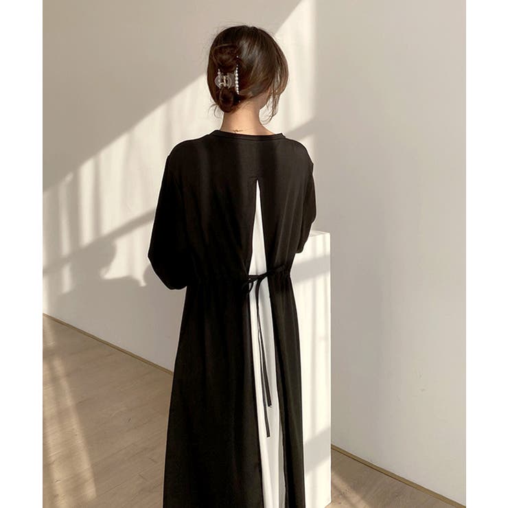 バックシアーポーチワンピース韓国ファッションレディース春夏服 | ARGO TOKYO | 詳細画像7 