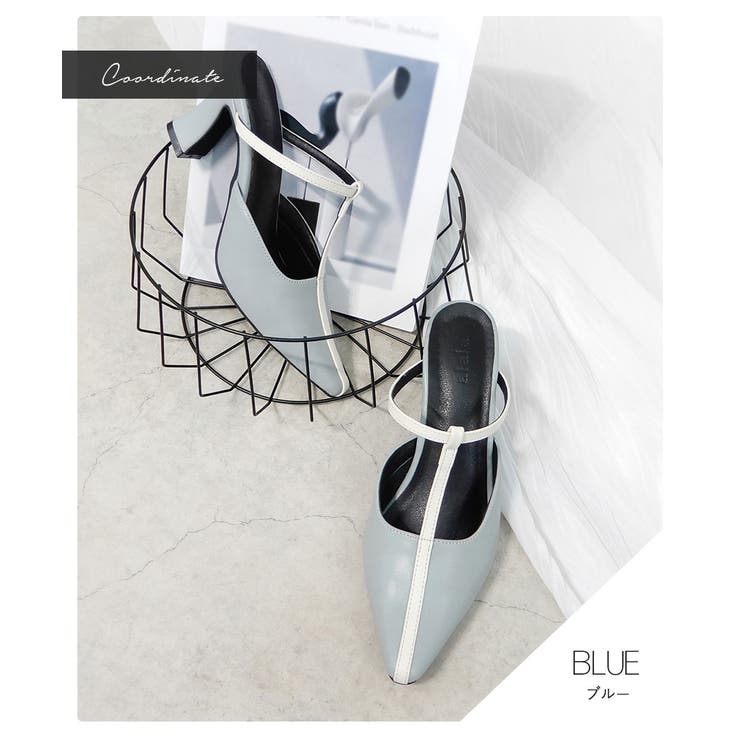 フレアヒールTストラップミュール 8cmヒール minia | minia | 詳細画像12 