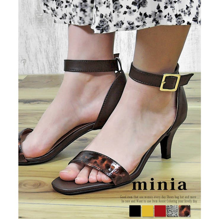 ストラップサンダル サンダル アンクルストラップサンダル ヒール 品番 Asns Minia ミニア のレディースファッション通販 Shoplist ショップリスト