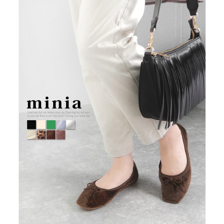 トゥステッチフラットパンプス ぺたんこ  minia[品番：ASNS0000646]｜minia（ミニア）のレディースファッション通販｜SHOPLIST（ショップリスト）