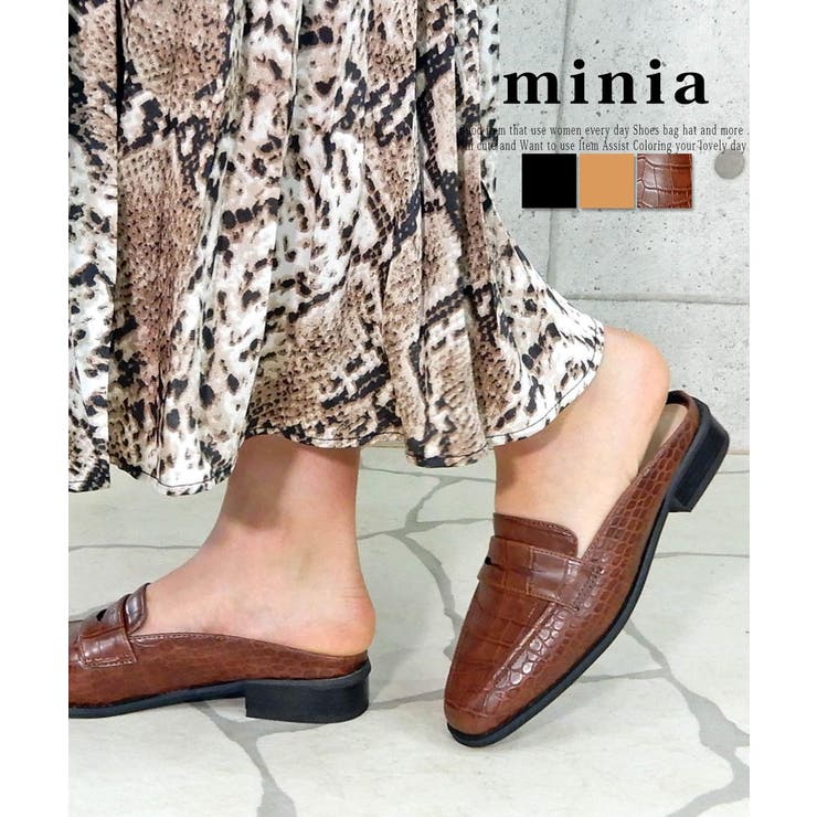 コインローファーバブーシュ スリッパサンダル ローファー 品番 Asns Minia ミニア のレディースファッション通販 Shoplist ショップリスト