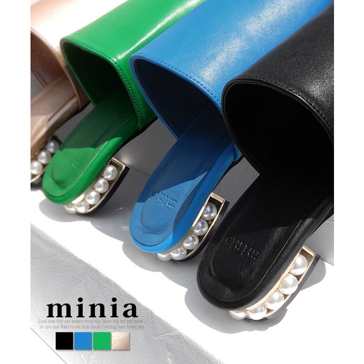 パールヒールミュール フラット  minia[品番：ASNS0000743]｜minia（ミニア）のレディースファッション通販｜SHOPLIST（ショップリスト）