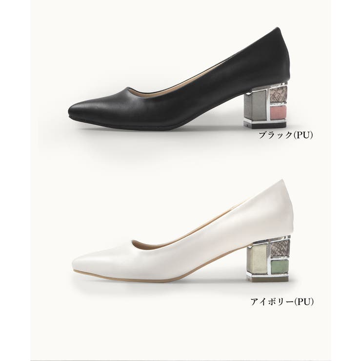 ブロックヒールポインテッド 5cmヒール  minia[品番：ASNS0000768]｜minia（ミニア）のレディースファッション通販｜SHOPLIST（ショップリスト）