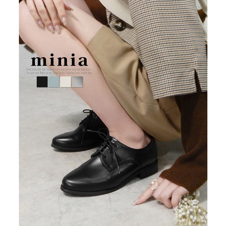 レースアップマニッシュ cmヒール minia[品番：ASNS0000816]｜minia