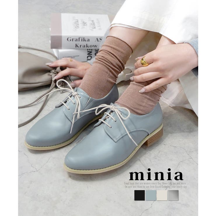 レースアップマニッシュ cmヒール minia[品番：ASNS0000816