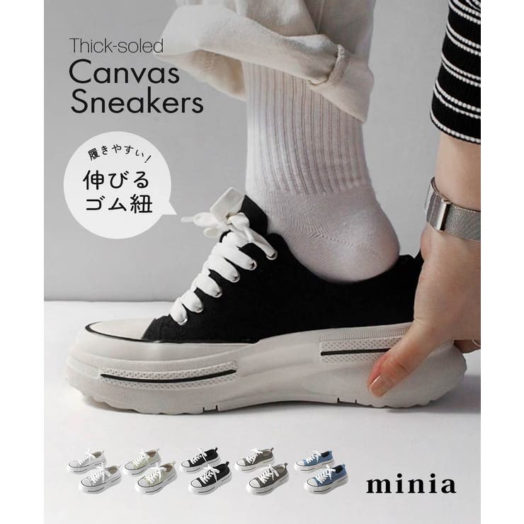 キャンバス メタリック 厚底 スニーカー[品番：ASNS0000851]｜minia（ミニア）のレディースファッション通販｜SHOPLIST（ショップリスト）