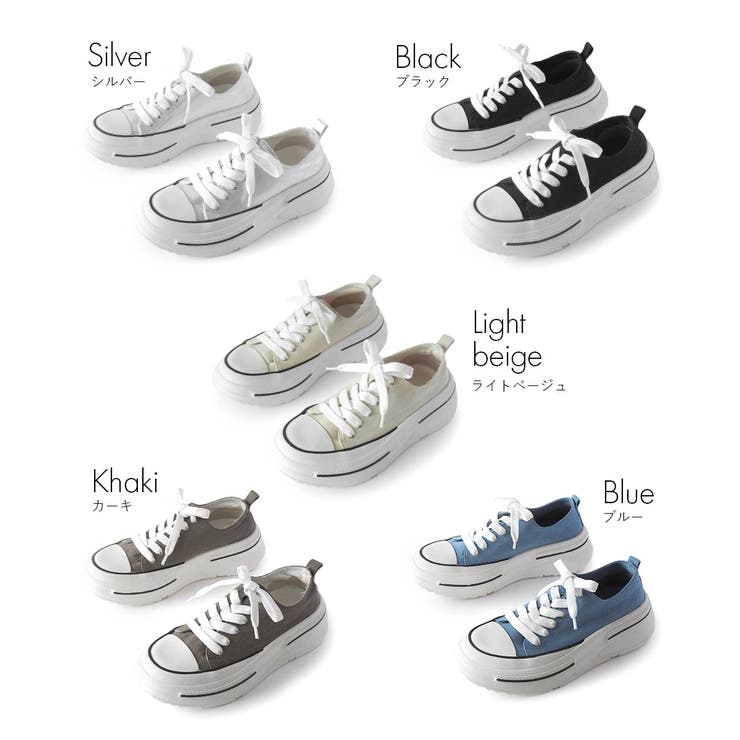 キャンバス メタリック 厚底スニーカー | minia | 詳細画像5 