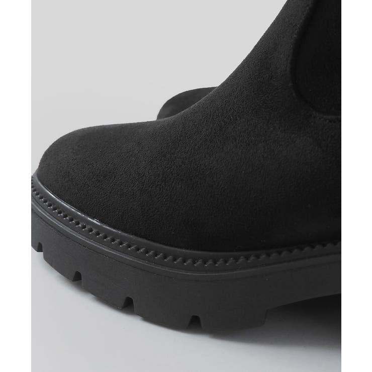 厚底スエードロングブーツ 5cmヒール minia | minia | 詳細画像4 