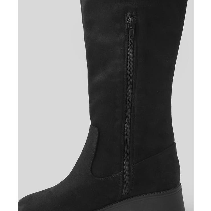 厚底スエードロングブーツ 5cmヒール minia | minia | 詳細画像5 