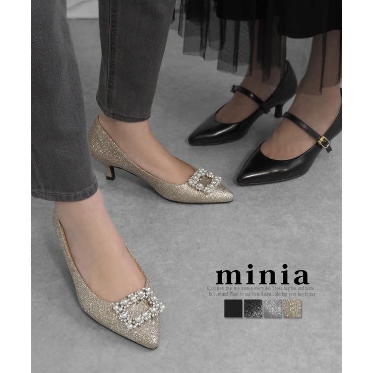 ゴールド(グリッター) | マルチWAYポインテッドパンプス 5cmヒール minia | minia