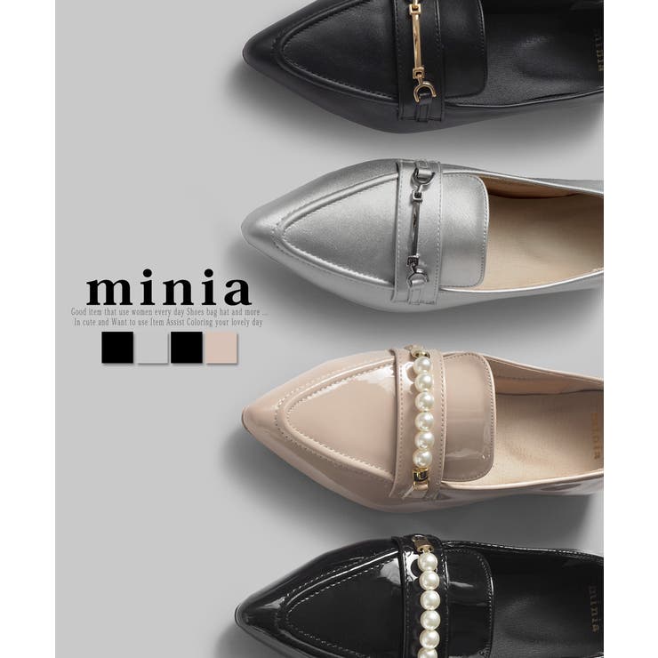 モチーフポインテッドシューズ フラットパンプス minia | minia | 詳細画像1 