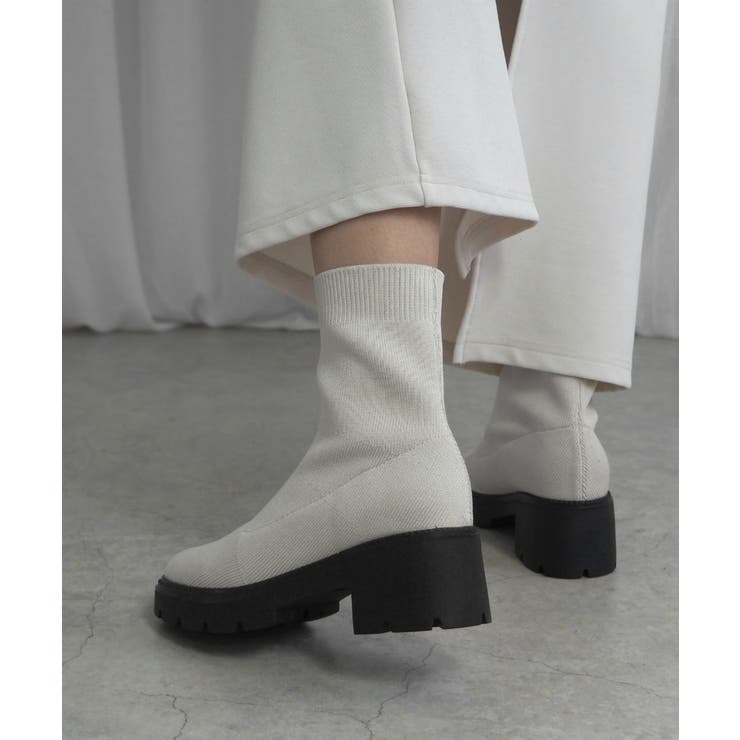 プラットフォームニットブーツ 厚底ブーツ minia | minia | 詳細画像18 