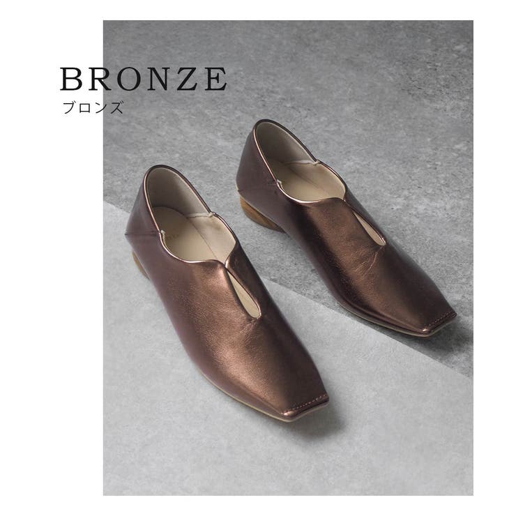 ウッドヒールメタリックバブーシュ パンプス minia ミニア | minia | 詳細画像6 