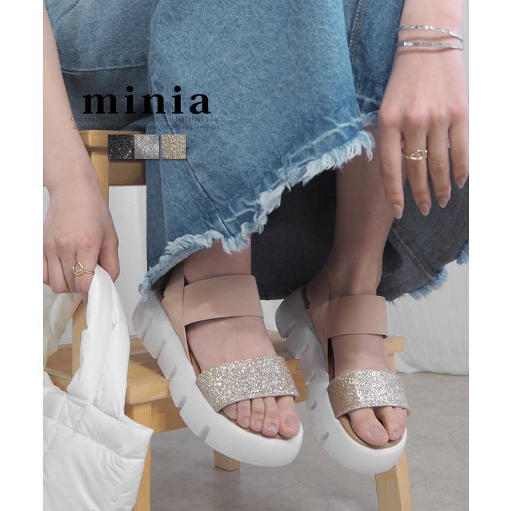 カナヘイの小動物 夜空シリーズ つま先出し厚底スリッポン Fin（フィン） スリッポン グリッター厚底スリッポン「低反発スポンジ