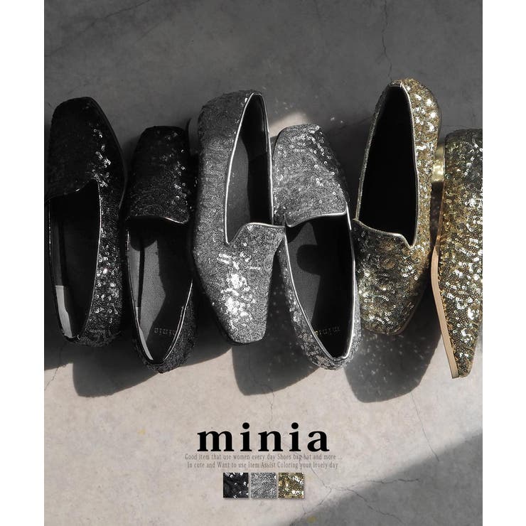 スパンコールオペラシューズ 2cmヒール minia[品番：ASNS0000953