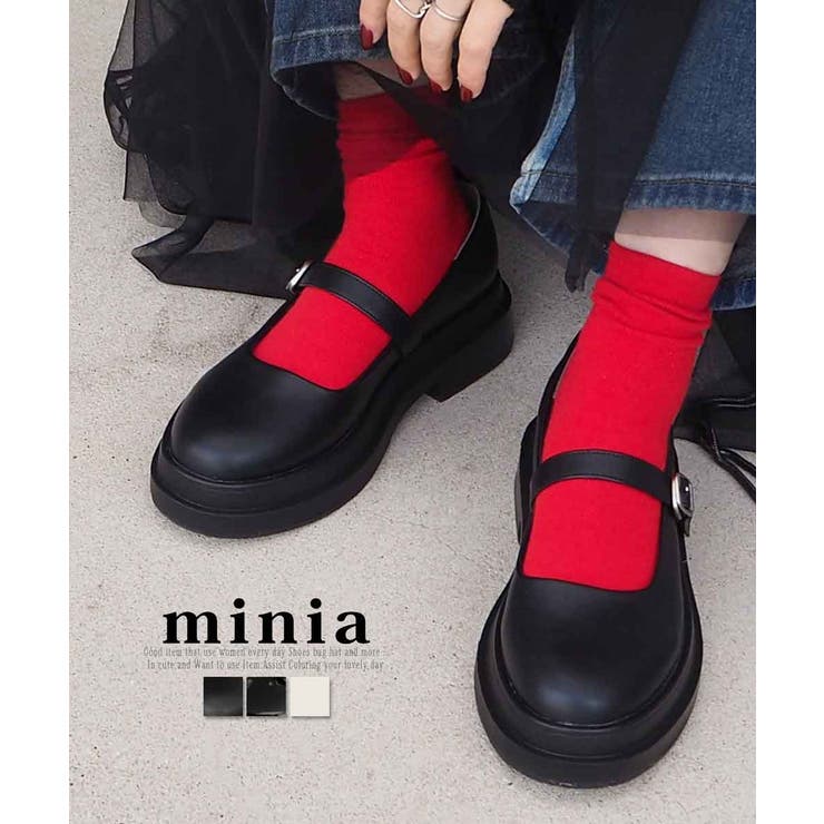 ぽっくりストラップローファー minia ミニア | minia | 詳細画像1 