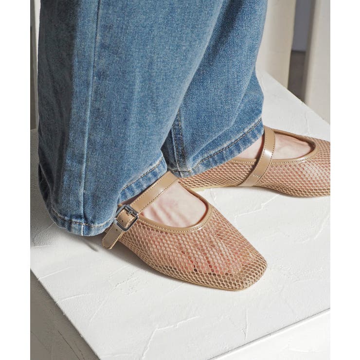 メッシュストラップバレエ フラットシューズ minia | minia | 詳細画像19 