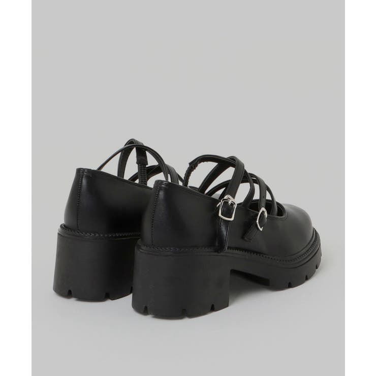 ダブルストラップ厚底シューズ 6cmヒール minia | minia | 詳細画像4 