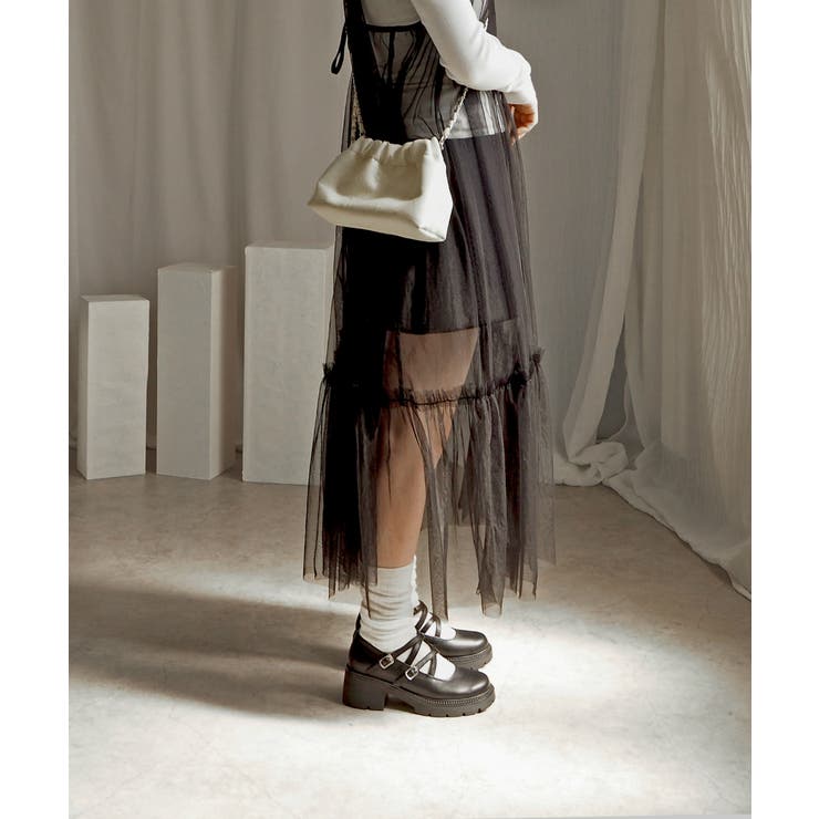 ダブルストラップ厚底シューズ 6cmヒール minia | minia | 詳細画像16 