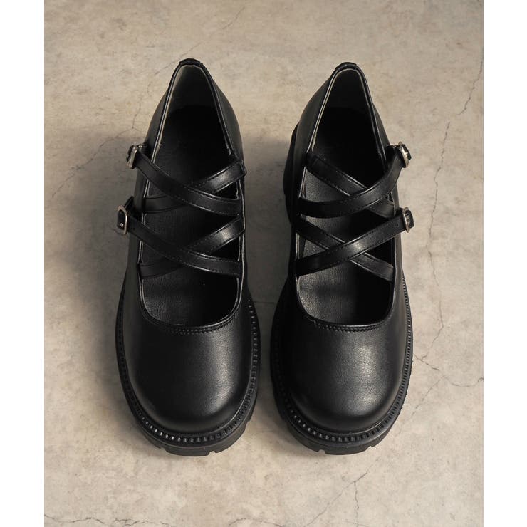 ダブルストラップ厚底シューズ 6cmヒール minia | minia | 詳細画像17 