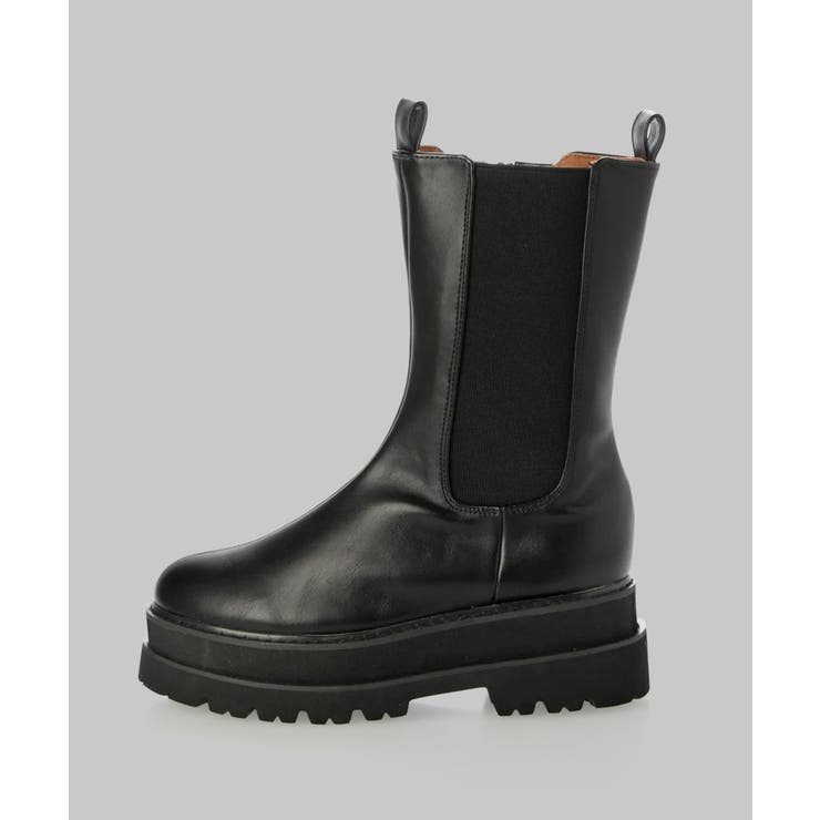 厚底ウェッジミドルサイドゴアブーツ 6cm厚底 minia | minia | 詳細画像5 