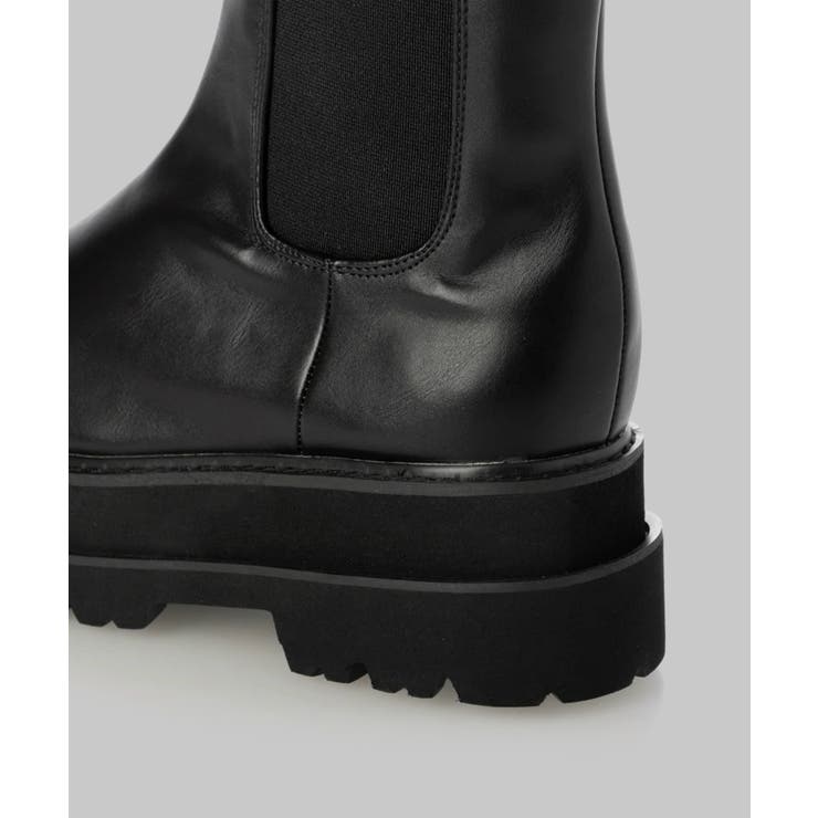 厚底ウェッジミドルサイドゴアブーツ 6cm厚底 minia | minia | 詳細画像6 