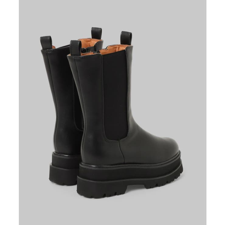 厚底ウェッジミドルサイドゴアブーツ 6cm厚底 minia | minia | 詳細画像8 