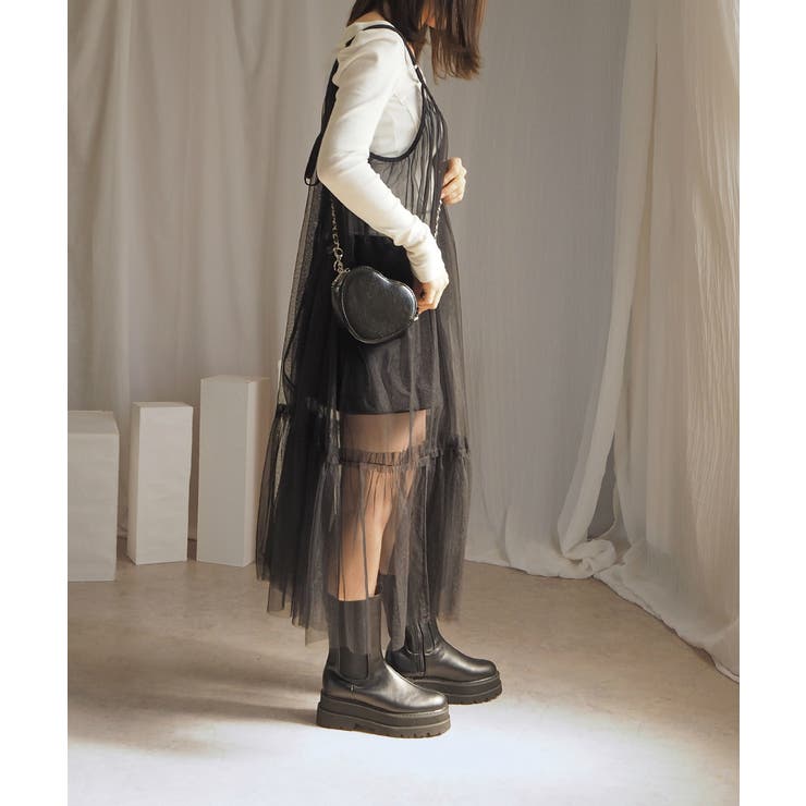 厚底ウェッジミドルサイドゴアブーツ 6cm厚底 minia | minia | 詳細画像22 