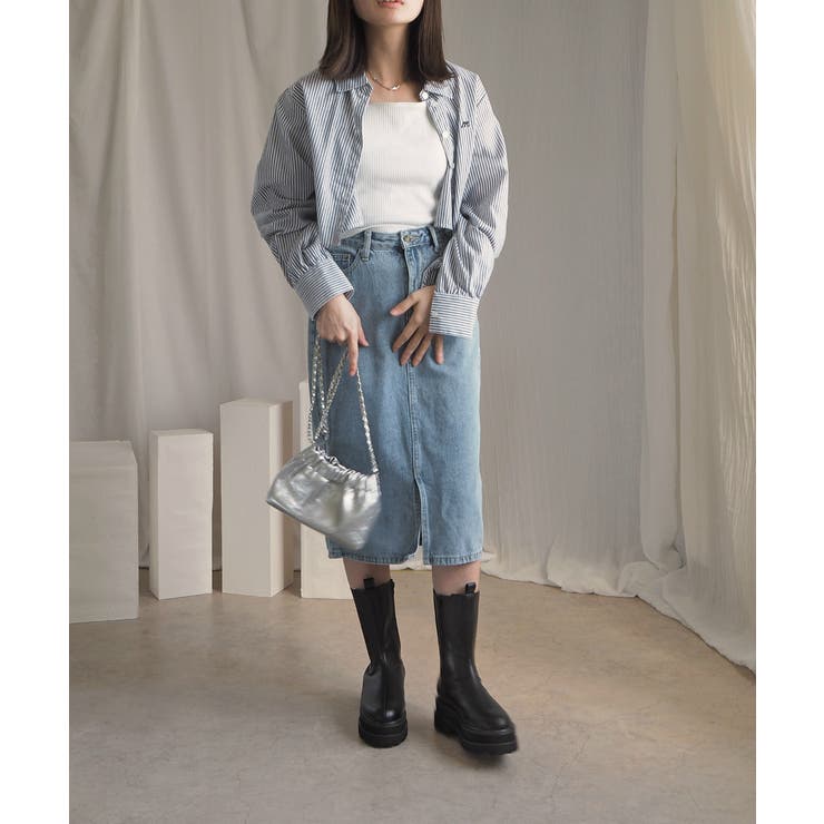 厚底ウェッジミドルサイドゴアブーツ 6cm厚底 minia | minia | 詳細画像23 