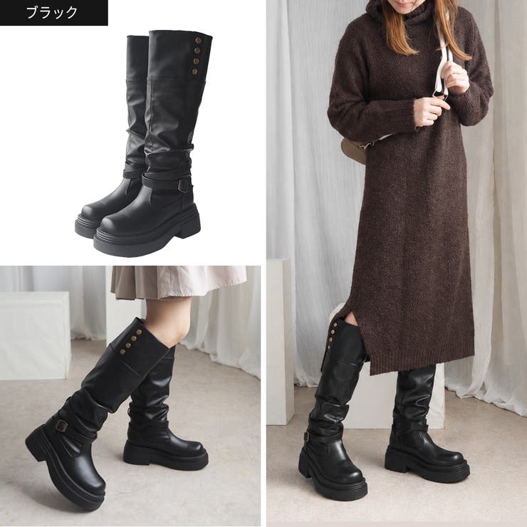 ワイドシャフトロングブーツ 6cmヒール minia | minia | 詳細画像7 