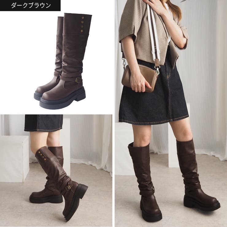 ワイドシャフトロングブーツ 6cmヒール minia | minia | 詳細画像8 